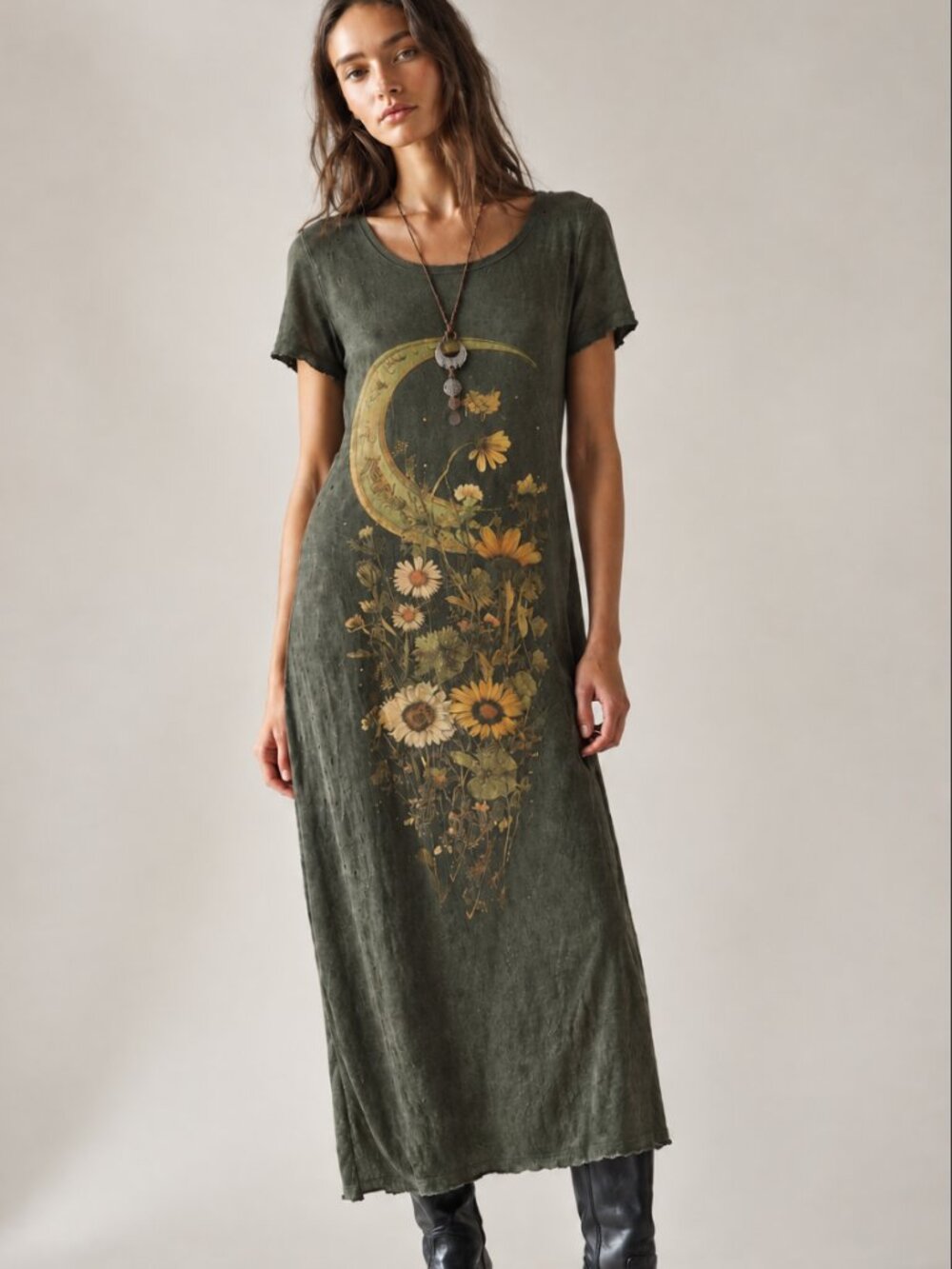 JADED GYPSY MOON FLOWER DRESS